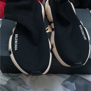 Balenciaga Black Knit Detail Sneakers